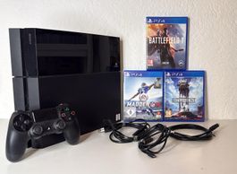 PS4 Konsole 500gb mit 3 Spielen - Madden 16, BF1, BF. P