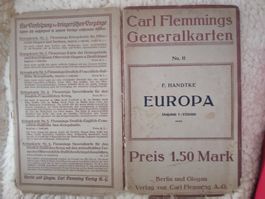 Antike Karte  EUROPA  um 1905 - 1910 Verlag C.Flemming