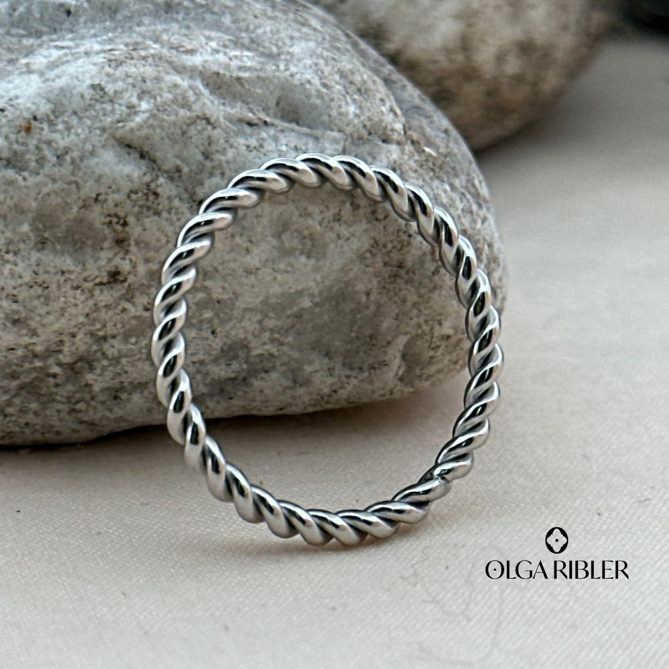 Olga Ribler Ringe: Edelstahl Twist Ring Ringgrösse 52 – Neu (gemäss Beschreibung) aus Luzern von Schmuckoutlet 5