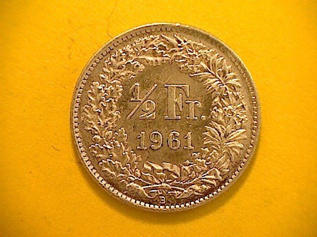 Alle Münzen: 50 Rp. 1961 – Gebraucht aus Buchs AG von Ged8