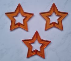 3er Set Sterne Orange Deko Basteln Vintage