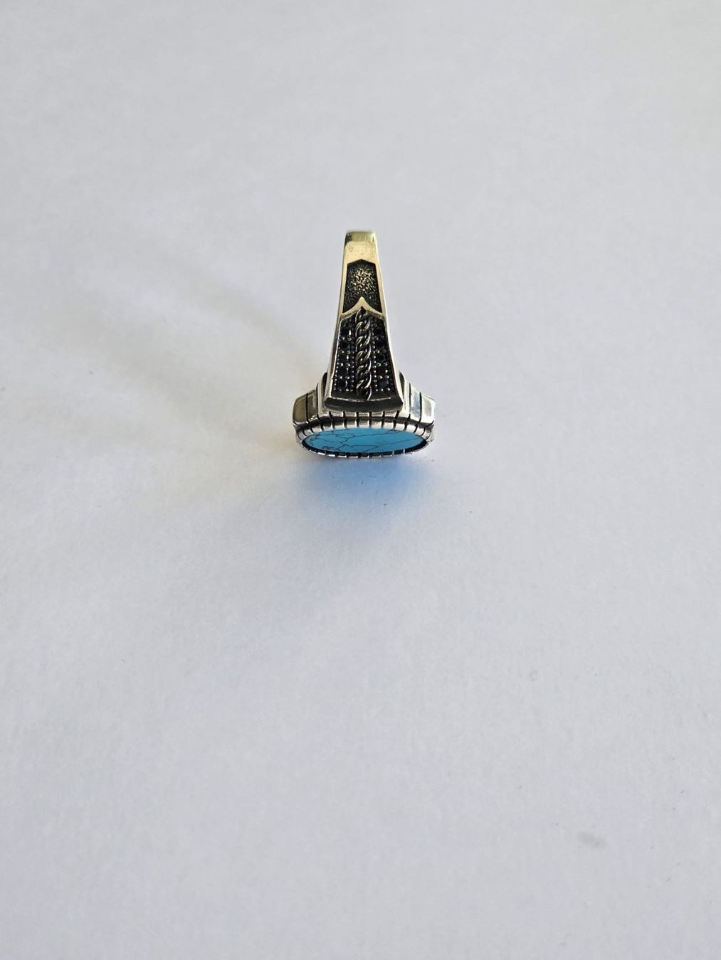 Anelli: Bague en argent, Turquoise, taille 65 – Nuovo e nell'imballaggio originale da Neuchâtel venduto da NIDAVELIR 2