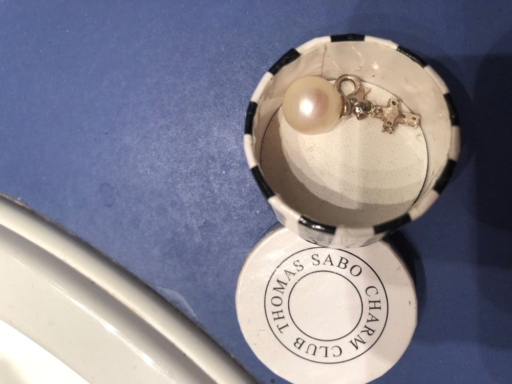 THOMAS SABO Bracciale Donna Con Perle D'Acqua Dolce E Zirconi - Argento 925 Lucido, Chiusura A Moschettone, 17,5 Cm