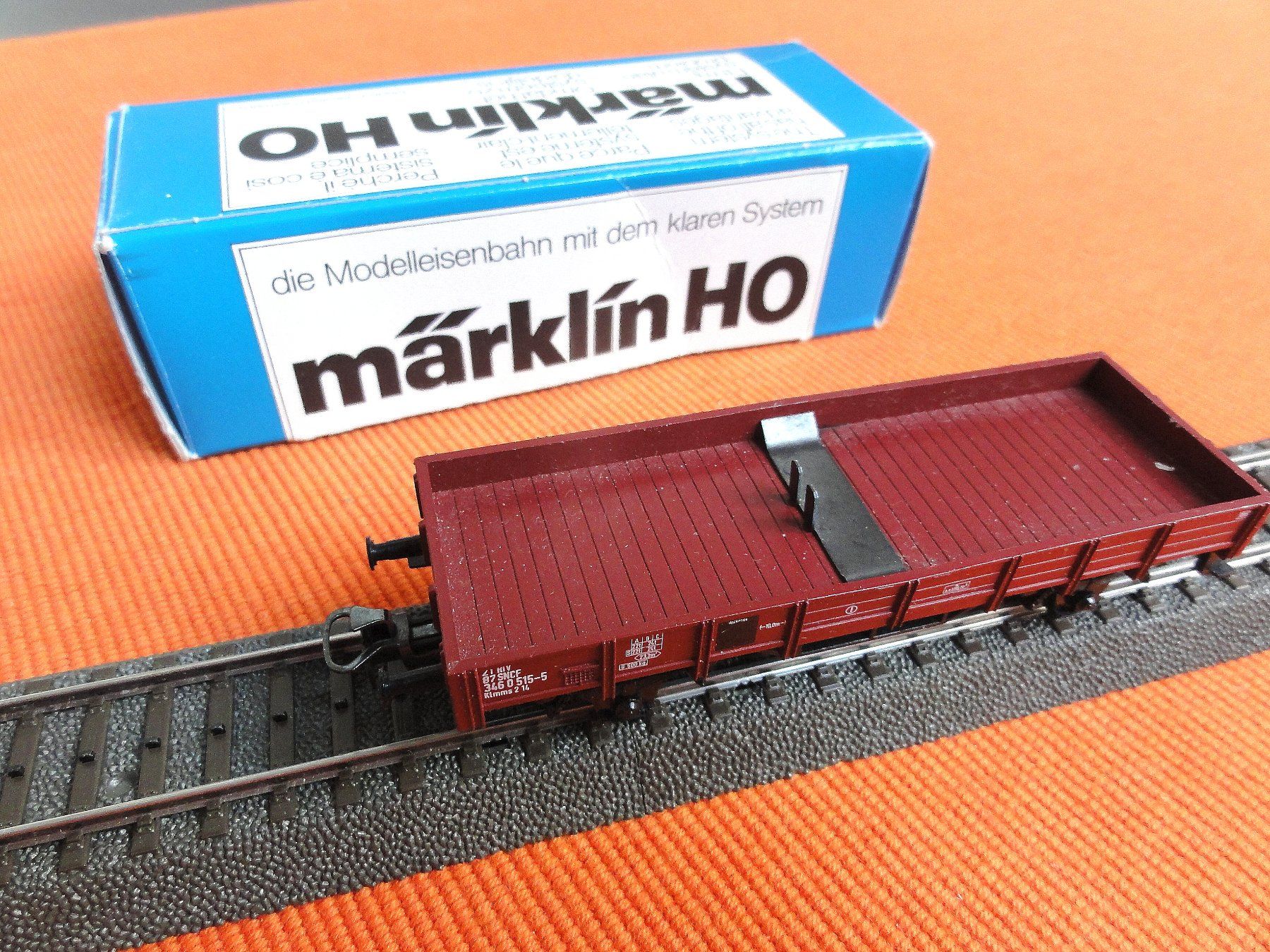 Märklin Modellini di ferrovie: Märklin 4435 offener Güterwagen – Usato da Ebikon venduto da 2297 1
