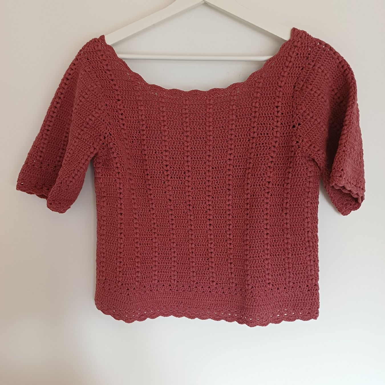 Sezane Top: Sézane Cotton Crochet Top Square back neck - Boho Chic  – Usato da Thun venduto da arm_87kr