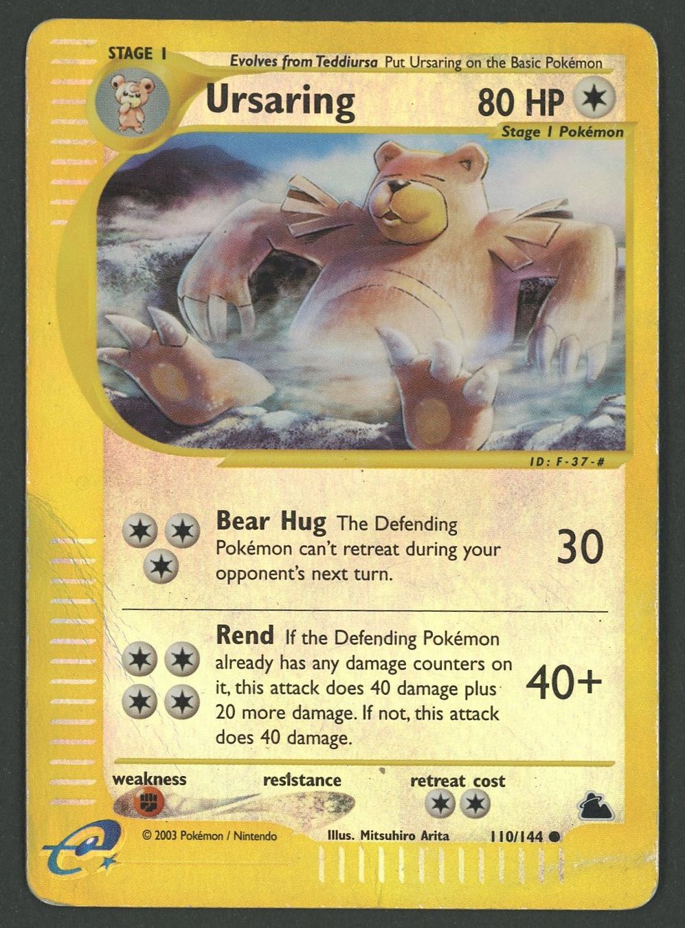 Pokémon Carte collezionabili: Ursaring Reverse Holo 110/144 Skyridge EN ab 1.- – Usato da Rupperswil venduto da gengarbasar