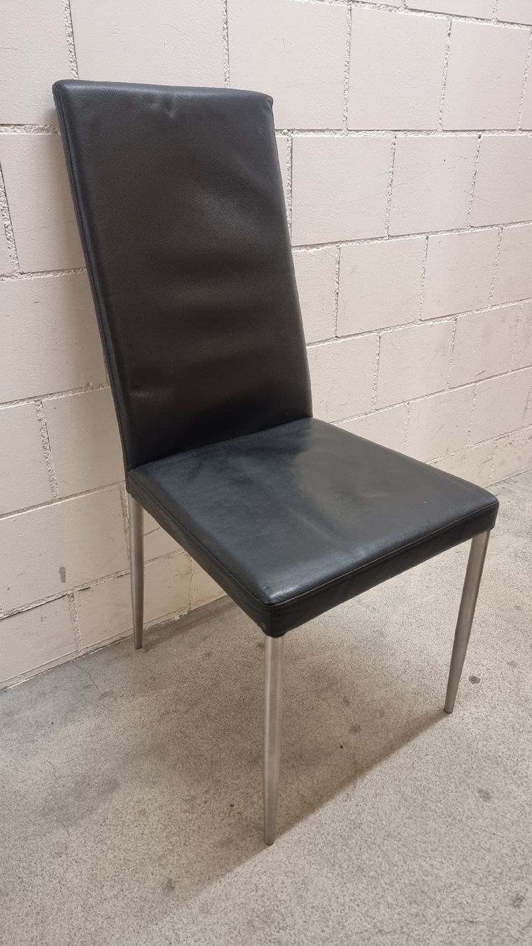 Sedie: Moderne schwarze Lederstühle im 6er Set – Usato da Dietikon venduto da adr_825s