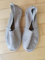 Damen Espadrilles Leder beige Grösse 39