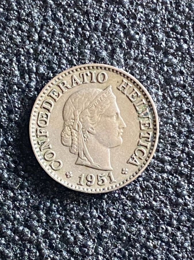Alle Münzen: 10 Rappen 1951 – Gebraucht aus Hünenberg von Ecila