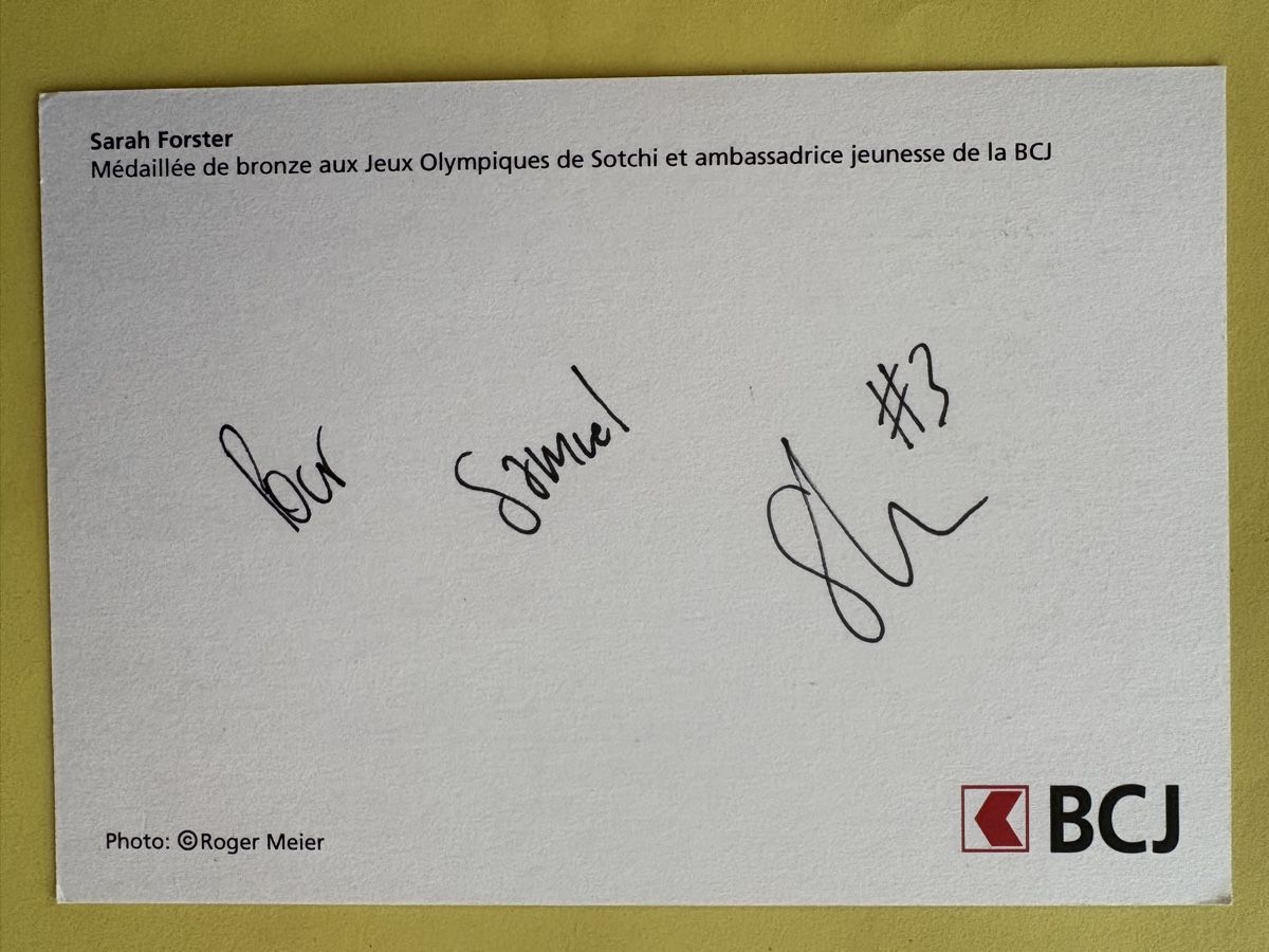Autografi: AK Autogramm von Sarah Forster / 2014 3ter Platz – Usato da Rümlang venduto da Kartenpost1 1