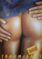 Original Plakat, Poster Rifle Jeans, Marti Werbung 1982