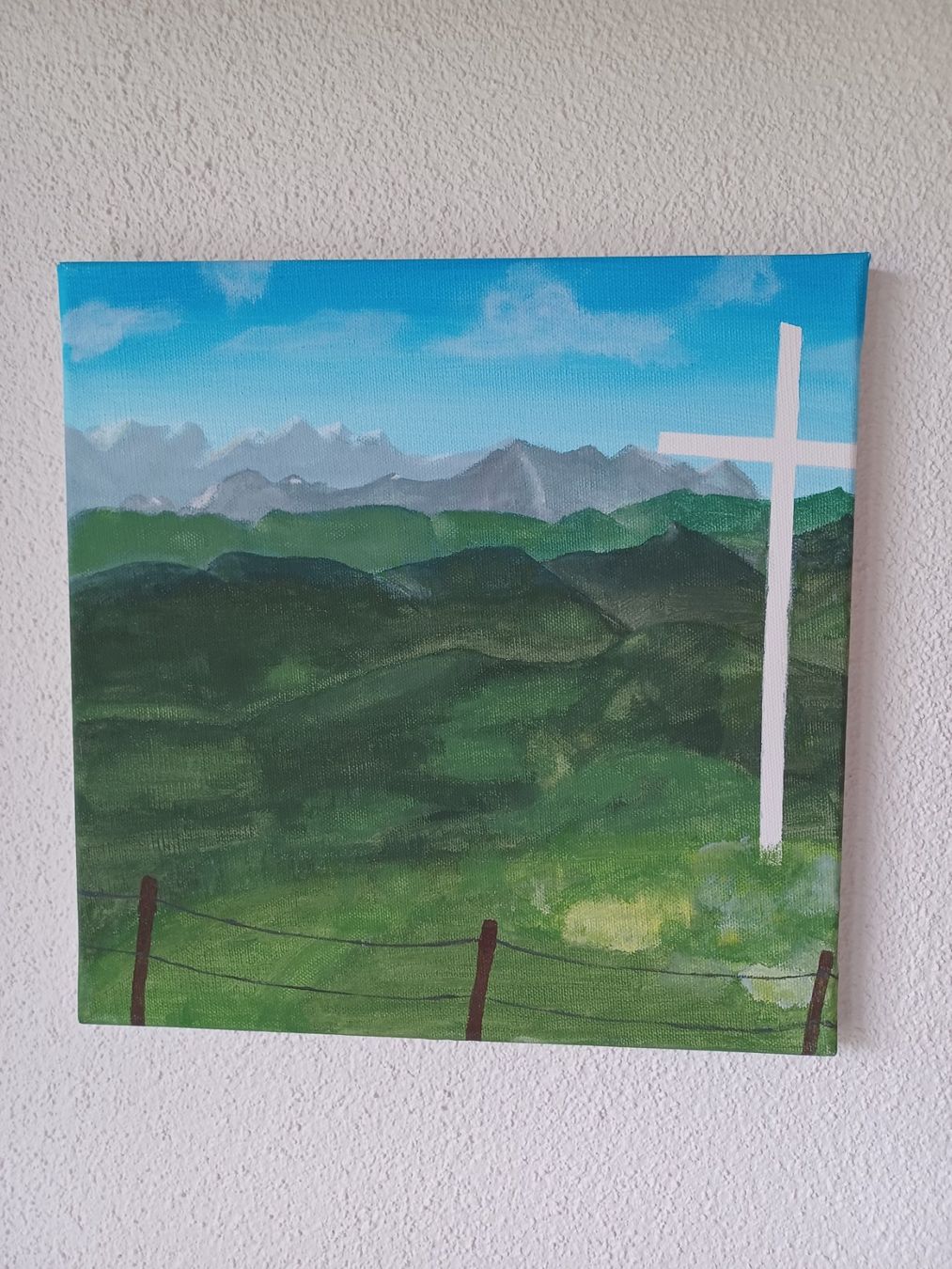 Dipinti: Acrylbild, Berglandschaft, Unikat, selbstgemalt – Nuovo (secondo la descrizione) da Buttisholz venduto da craftergirl