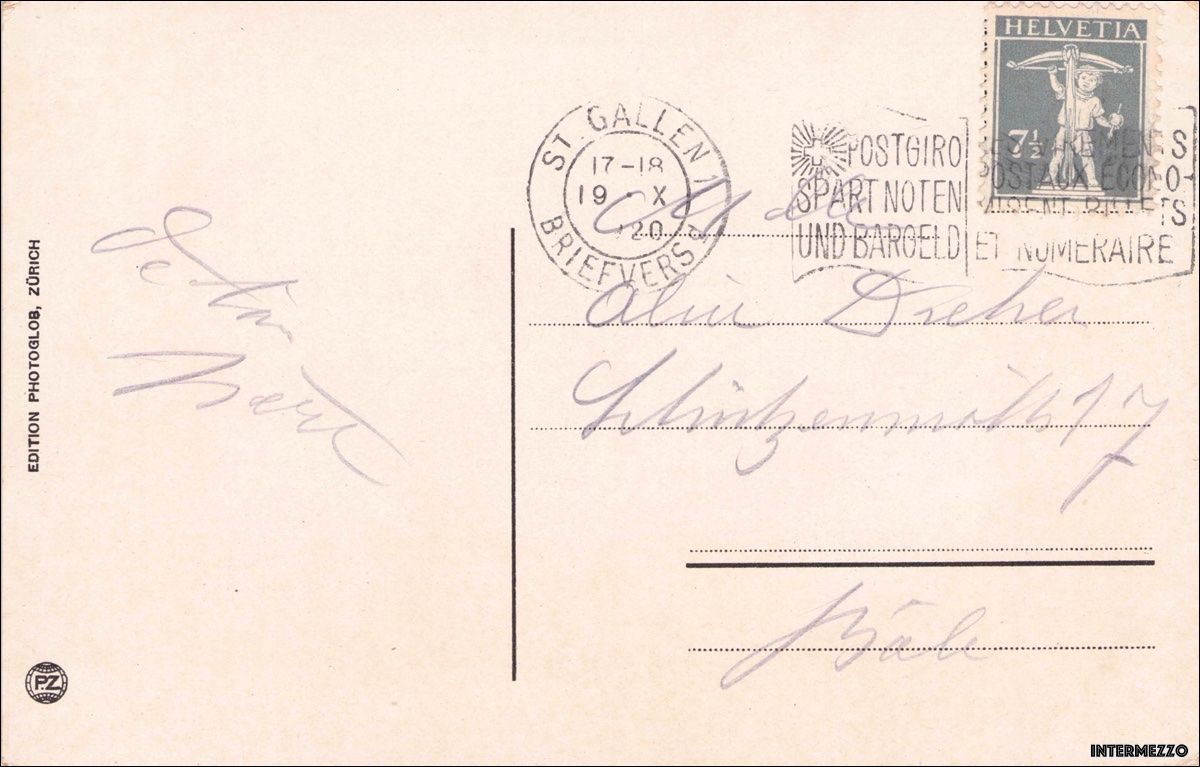 Cartoline postali: St. Gallen // Karlstor // 1920 – Usato da Basel venduto da intermezzo12 1