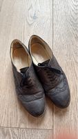 Roberto Santi Lederschuhe, Grösse 38, Dunkelbraun-Schwarz