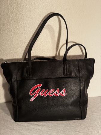 Guess Skools Out Tote Handtasche, Schwarz Top Zustand! S