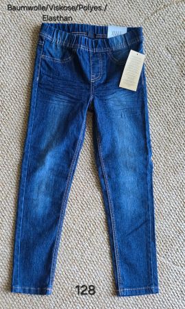 Kinder Jeans Slim Fit Gr 128 blau