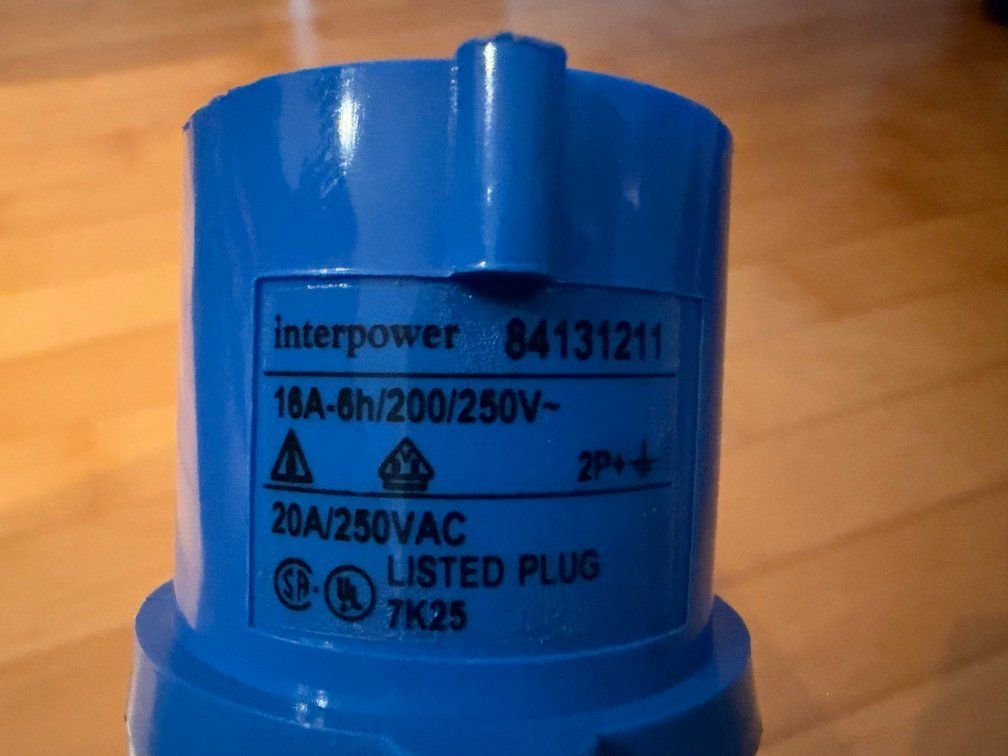Spine: Stecker CEE16/6 230V blau interpower – Usato da Ehrendingen venduto da KOLA16 1