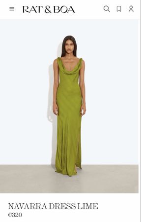 Rat & Boa Lime Navarra Maxi Kleid