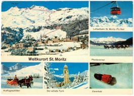 St. Moritz - 6 Bild AK