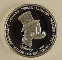Medaille Disney Dagobert Duck The First Euro gebraucht