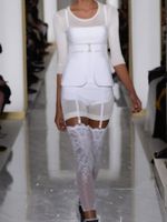 Damen Gürtel mit Taschen weiss / La Perla / Neu