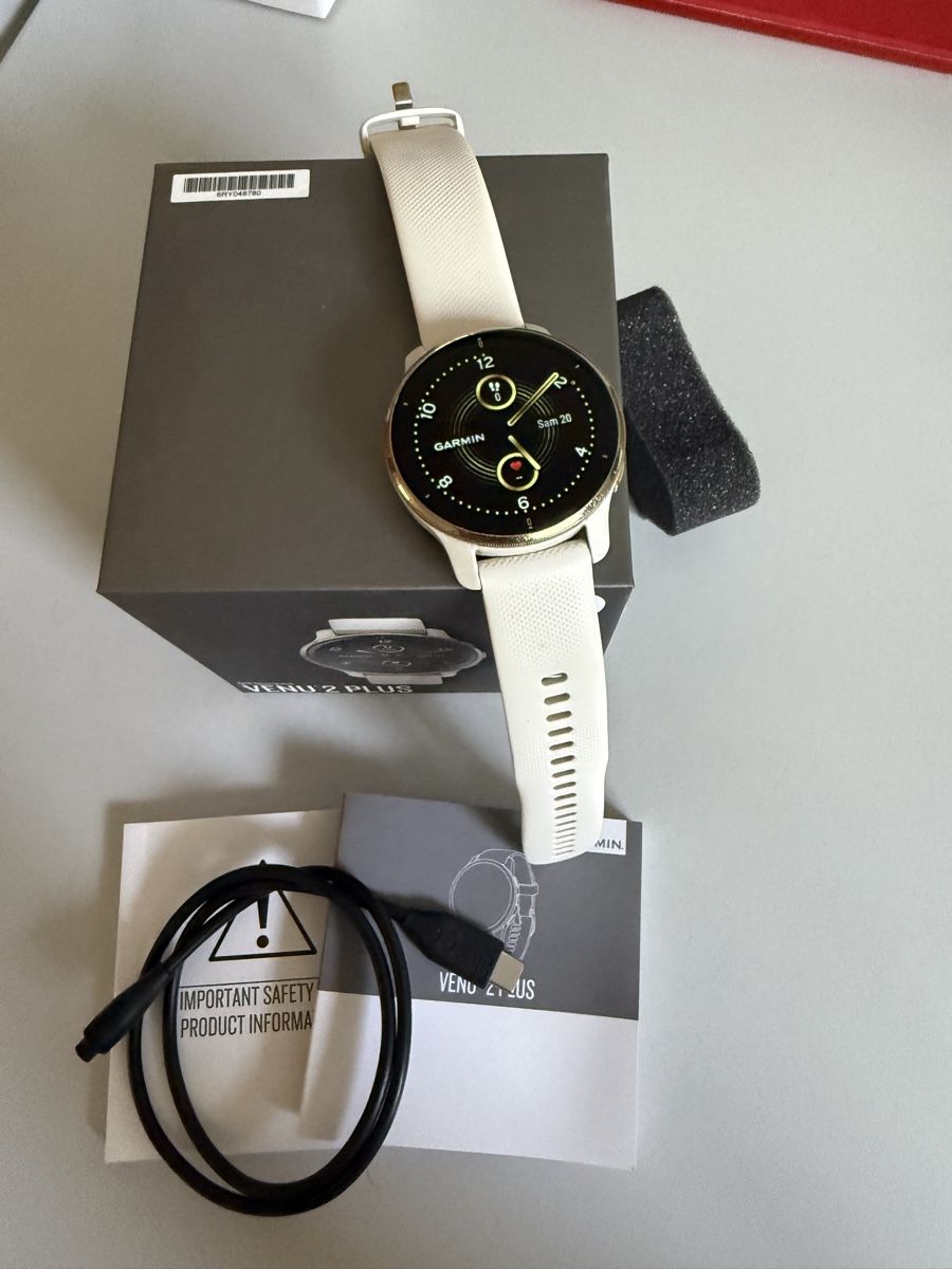 Garmin Smartwatch: Garmin Venu 2 Plus GPS Smartwatch weiss – Usato da Gränichen venduto da Tessin1 2
