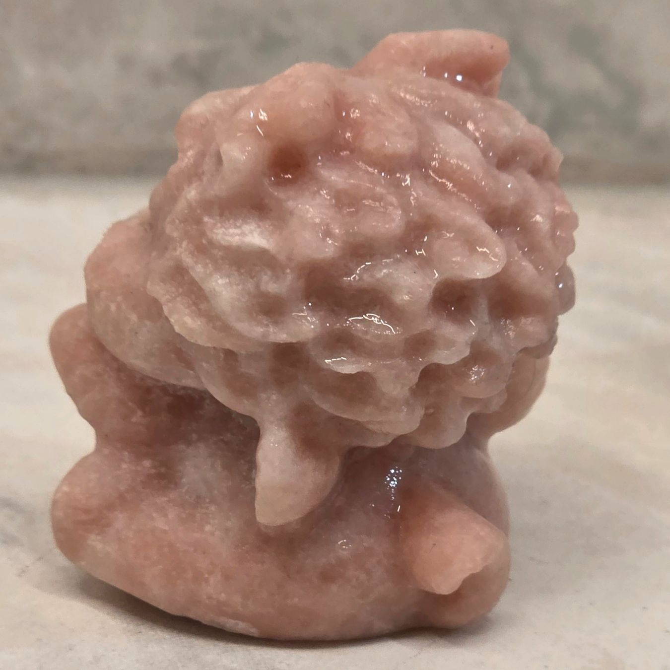 Minerali & Pietre curative: Pink Opal Dancing Lion 115g – Nuovo e nell'imballaggio originale da Matzingen venduto da Shay_Crystalz 1