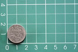 währung francaise 1/2  franc 1984