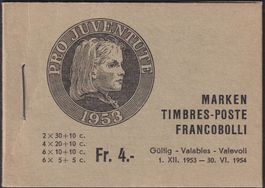 1953, Pro Juventute, Markenheft Nr.2a postfrisch **, K:250.-