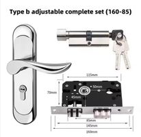 Serrure de porte en acier inoxydable de porte intérieure