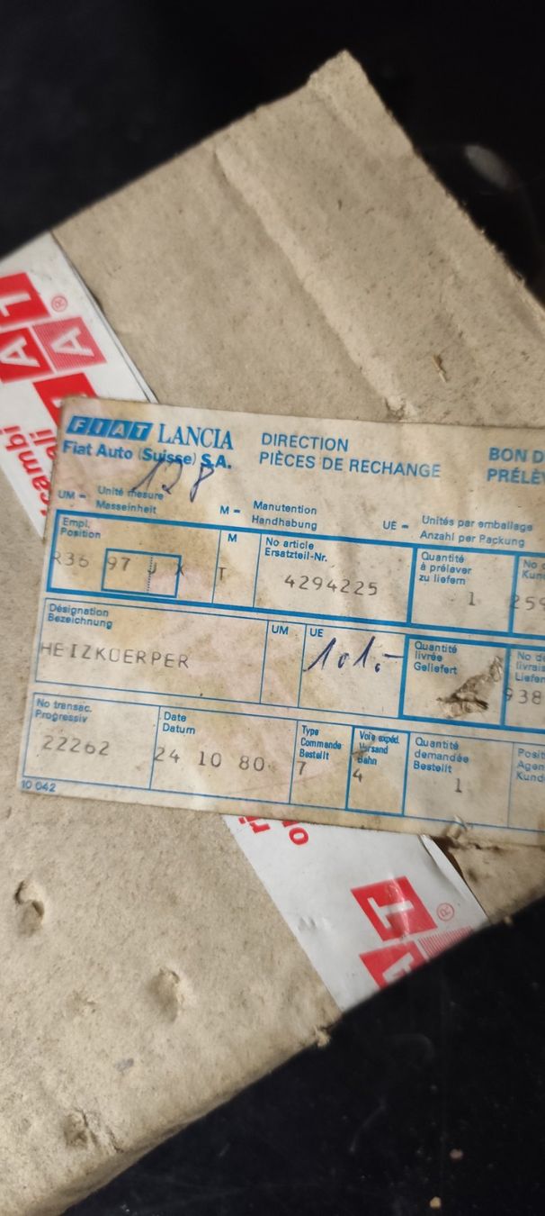 Tutti pezzi di ricambio auto: Heizelement zu Fiat Auto 128 – Nuovo e nell'imballaggio originale da Dürrenroth venduto da reikien 1