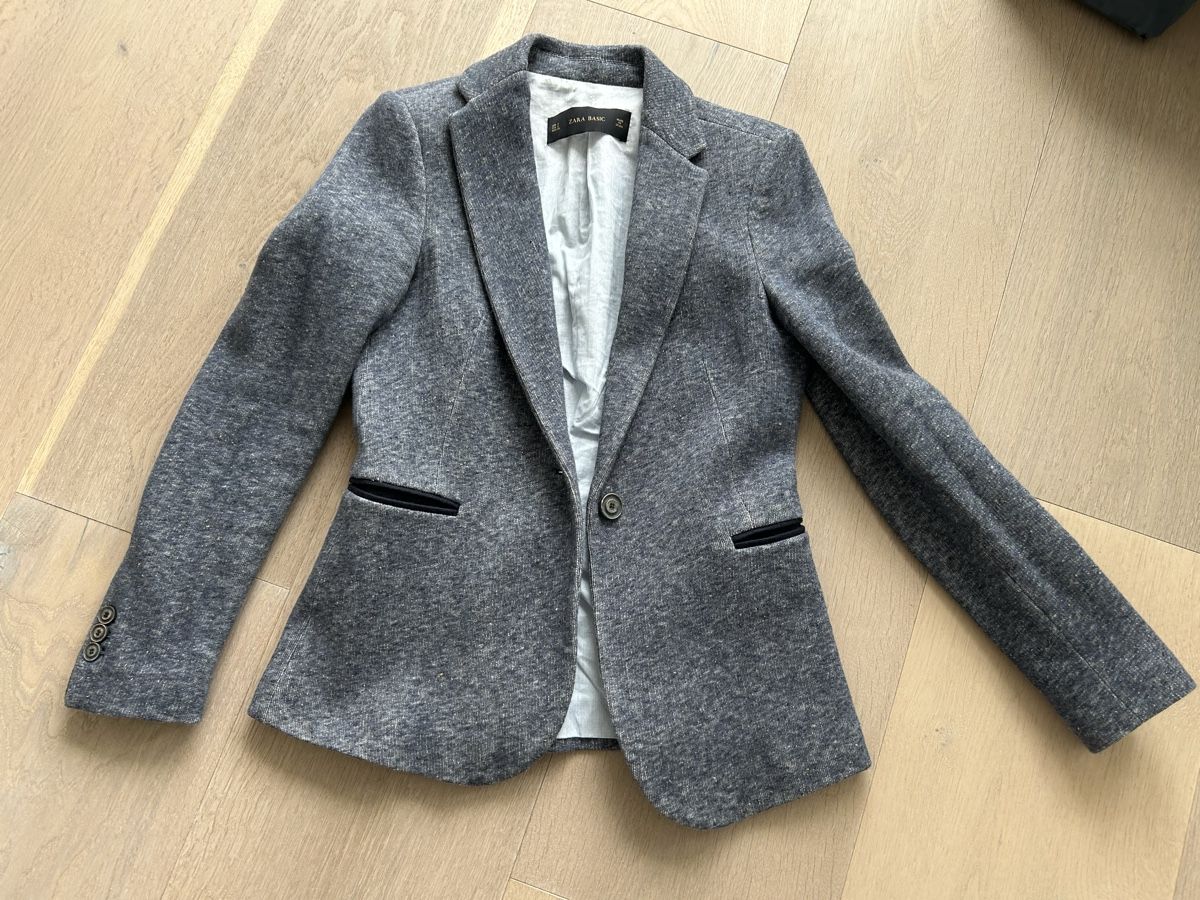 Zara Jacken: Zara Blazer Gr. S grau blau – Gebraucht aus Zug von Gibbi80