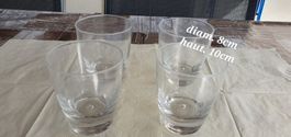 4 verres à eau