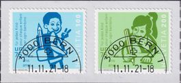 2021, Nr.1854+1855 mit Ersttags-Halbmond-Stempel BERN