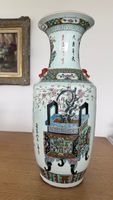 Antike chin. Famille rose Keramikbodenvase aus Qing Dynastie
