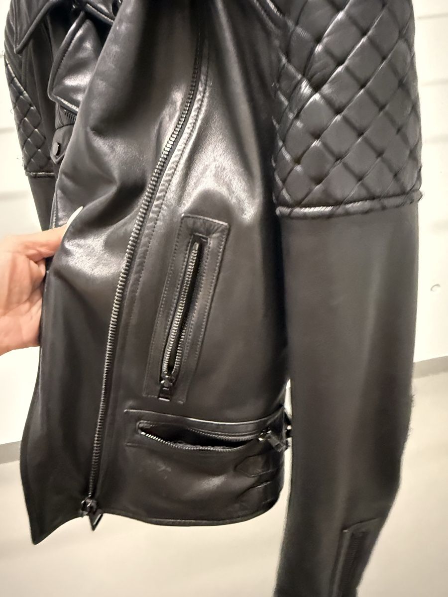 Tom Ford Vestes: Tom Ford Lederjacke schwarz mit Steppmuster – D'occasion à Meilen par Dievondort 4