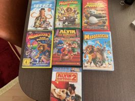 DVD Set Zeichentrickfilme, 7 Stücke, guter Zustand