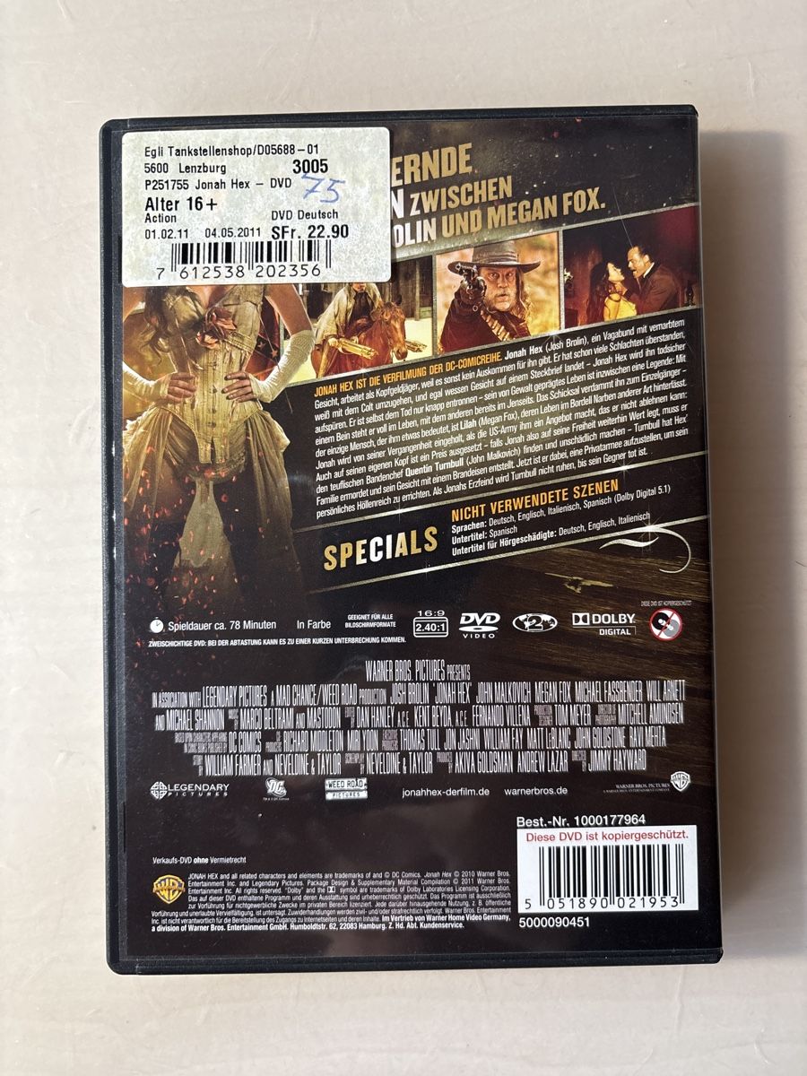 Tutti i DVDs: Jonah Hex - Rache ist Hässlich – Usato da Ruswil venduto da Slivio_ 1