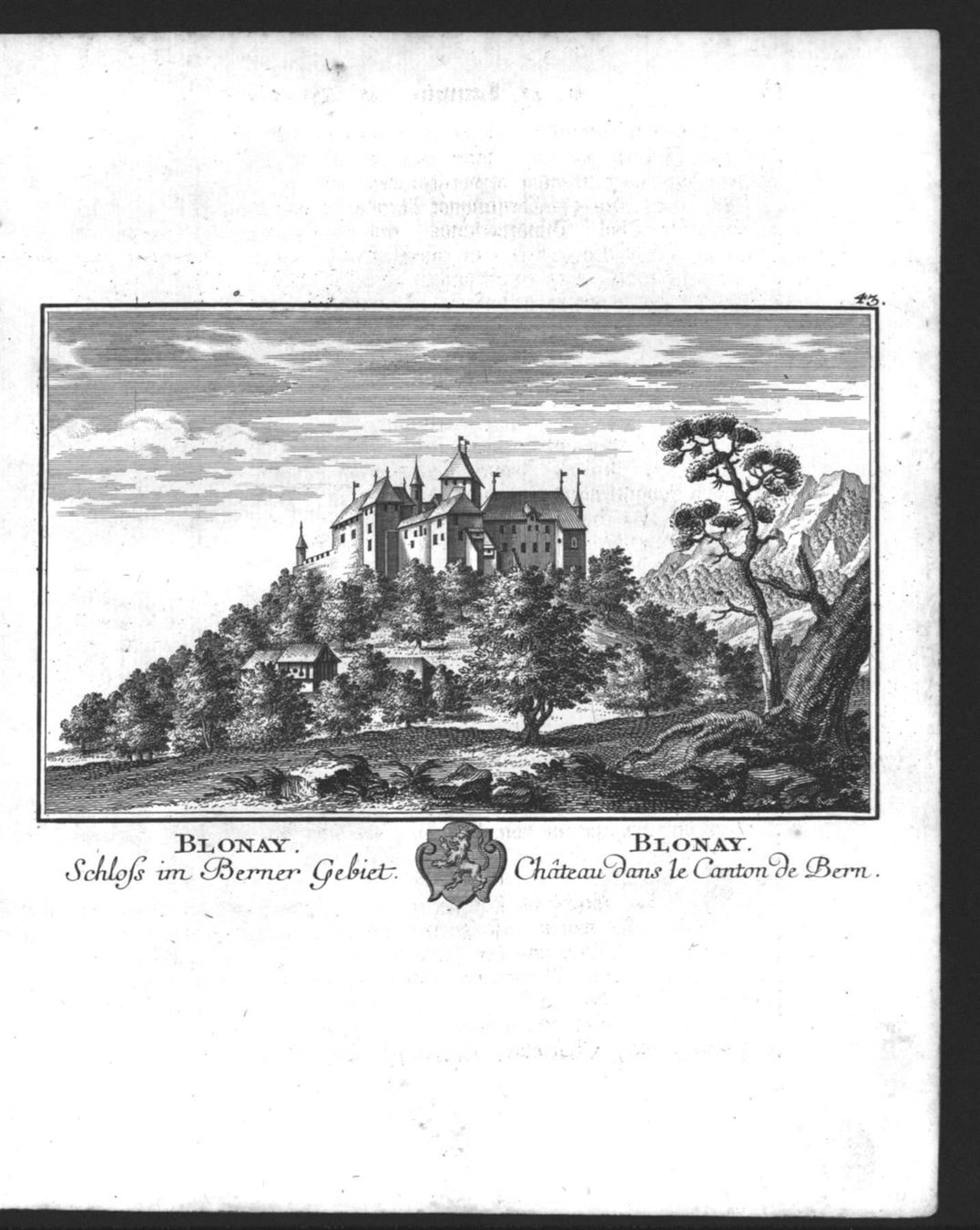 Incisioni: Blonay von Herrliberger 1754 – Usato da Rafz venduto da Helvet32
