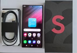 Samsung Galaxy S22 Ultra 5G 512 GB Burgundy – OVP + Zubehör