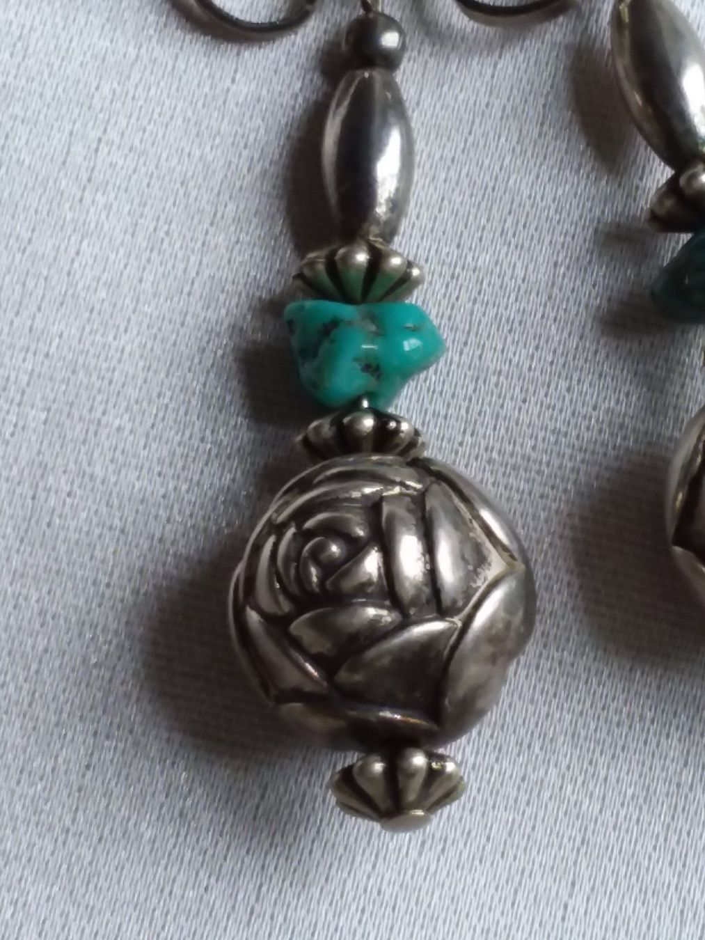 Ohrringe & -stecker: Vintage Silber/Türkis Ohrhänger mit Clips – Gebraucht aus Zürich von sanwit 4