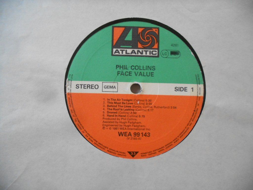 Dischi in vinile: PHIL COLLINS  -  FACE VALUE – Usato da Bex venduto da Giorgiob 3