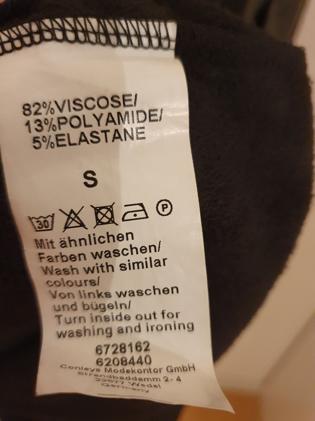 Kleider: Conleys black Rollkragen Kleid, schwarz, Gr. S mit Leder – Neu (gemäss Beschreibung) aus Heinrichswil von sabi2809 2