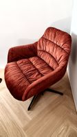 Relax Drehstuhl Samt Rostrot Breite 80cm, neuwertig 