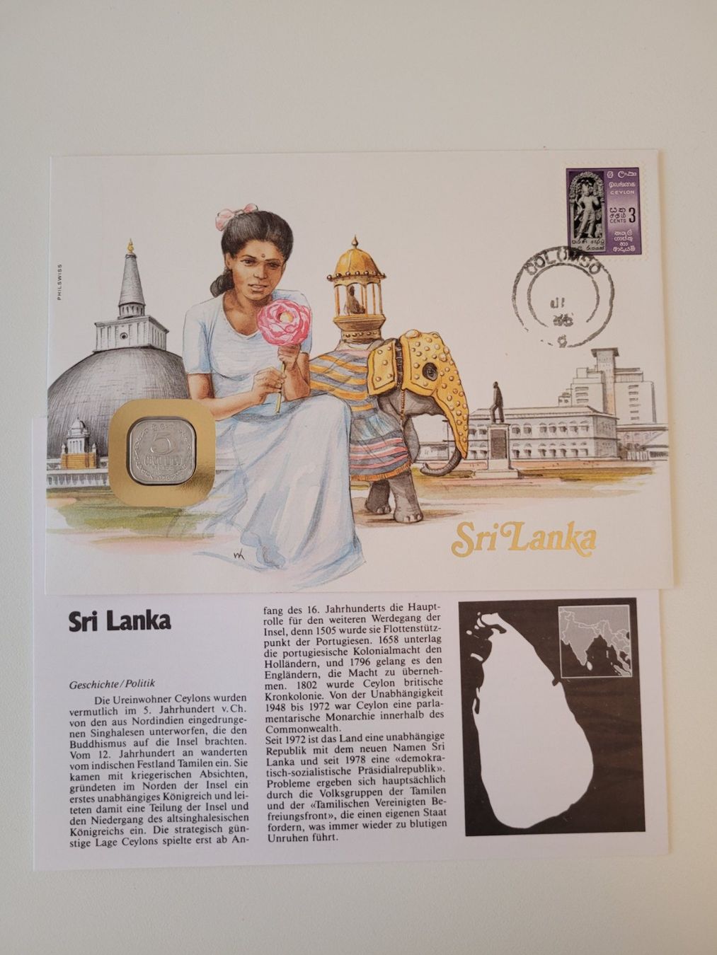 Alle Münzen: Münzbrief Sri Lanka – Gebraucht aus Inwil von Flower2325