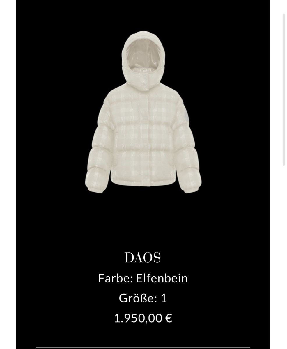 Moncler Giacche: Moncler Daos Winterjacke, Elfenbein, Grösse 1. – Nuovo (secondo la descrizione) da Kloten venduto da niinaa.5 4