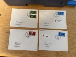4 Belege Tag d Briefmarke 5.12.1954 Luzern 