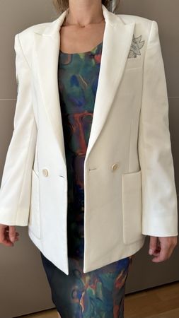 Blazer de luxe Zadig & Voltaire blanc strass taille 36 neuf