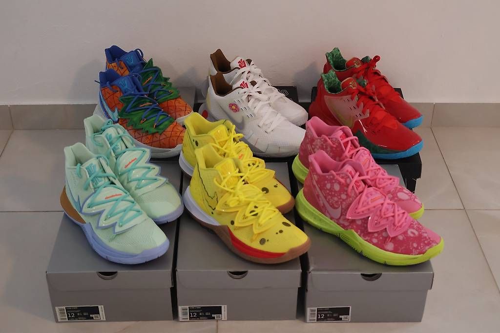 Giochi: Nike Kyrie 5 SpongeBob SquarePants (full collection) – Usato da Pregassona venduto da samdl518