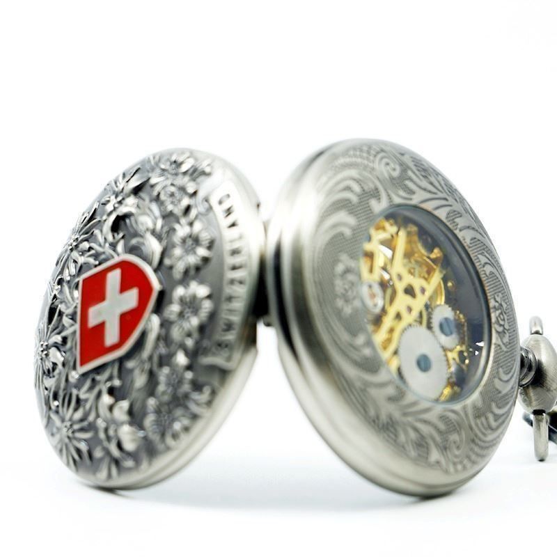 Orologi: NEU Schweizer Taschenuhr mit Kette – Nuovo e nell'imballaggio originale da Wittenbach venduto da ChinaSeidenstrasse 2